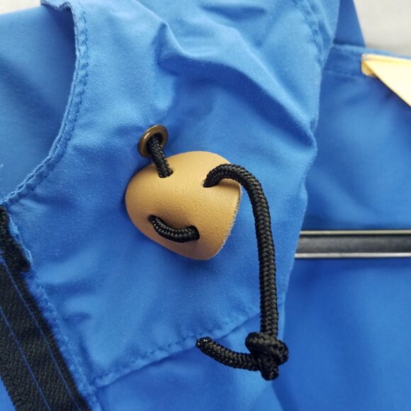 Vtg LL BEAN Windbreaker Jacket Men's L Blue Anorak Hooded Zip Pocket Canvas USA - Picture 12 of 16